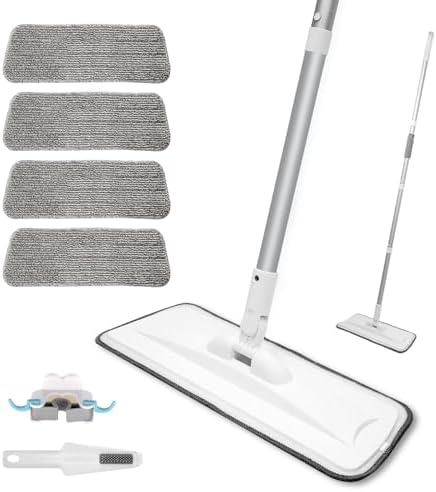 Compact Extendable Flat Mop for Easy Floor Cleaning
