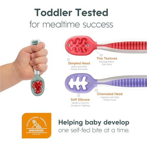 NumNum Baby Spoons Set Blue Orange