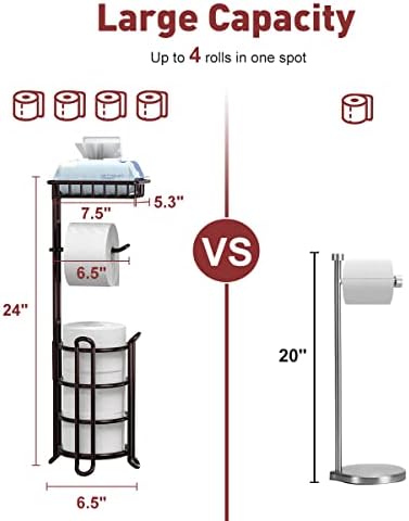Toilet Paper Holder Stand Wall-Mounted Dispenser