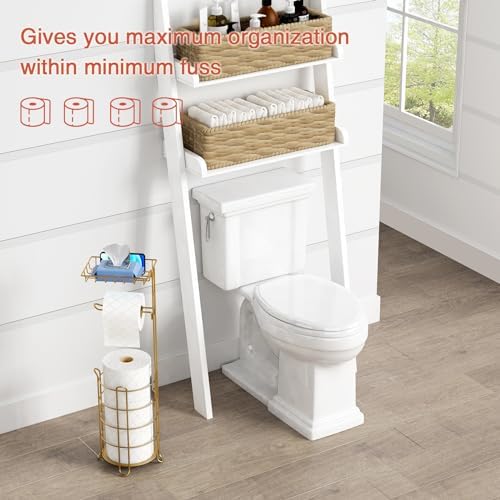 Gold-Free Standing Toilet Paper Holder Stand