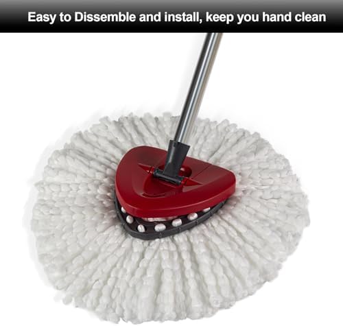 3-Pack Mop Heads Refill Durable Soft for Cedar Spin Mop