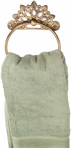 Victorian Towel Ring Solid Brass Antique 6 inches
