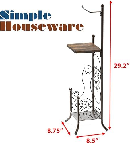Simple Houseware English Style Toilet Tissue Holder Stand