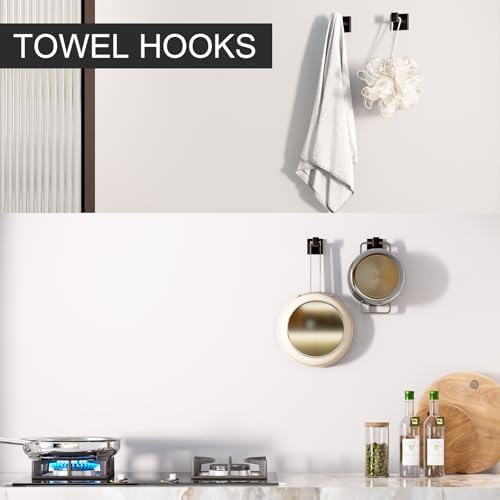 Hawkrown 5-PieceMatteBlackBathroomAccessoriesSetDurableStainlessSteelTowelBar