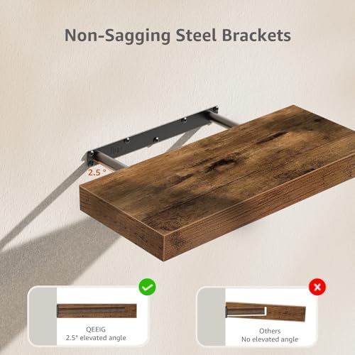 FHF Floating Shelves Rustic Brown