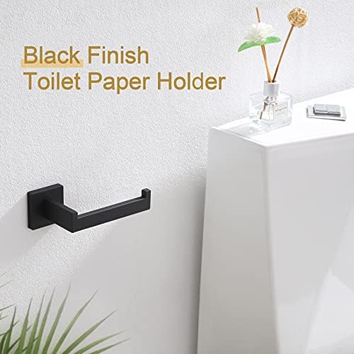 KOKOSIRI Black Toilet Paper Holder Stainless Steel
