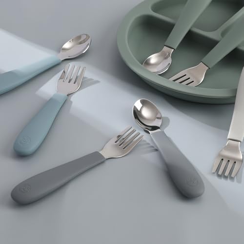 CoixFoam Toddler Utensils Set of 8 Safe for Self Feeding
