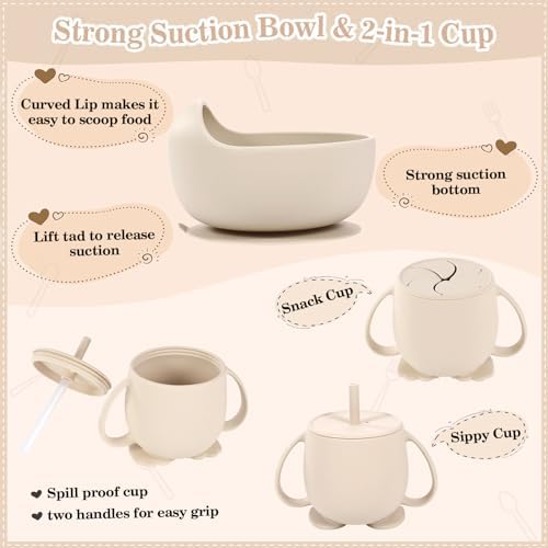 Sensitive Skin Silicone Baby Feeding Set 10 Pcs