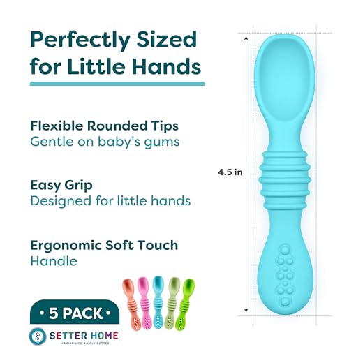 Sturdy Silicone Baby Spoons