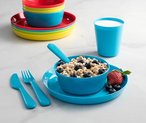 Perfect BPA-Free Kids Dinnerware Set for 4-24 Pieces