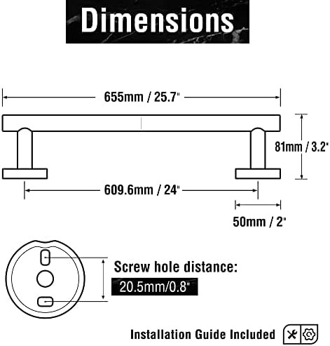 HITSLAM Brushed Nickel Towel Bar