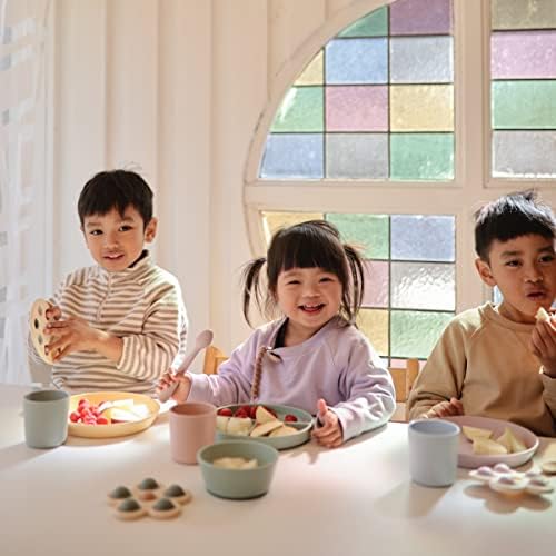 Mushie Flatware Set for Kids Sage Colors