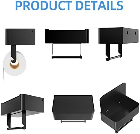 JUYSON Toilet Paper Holder with Shelf and Wipes Storage