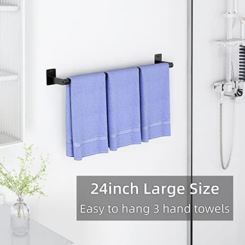 Heavy Duty 24-Inch Wall-Mounted Towel Bar for Bathroom Organization