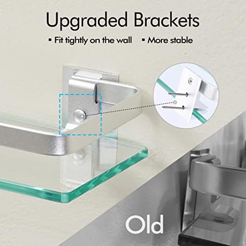 Sturdy Glass Shelves for Bathroom Storage