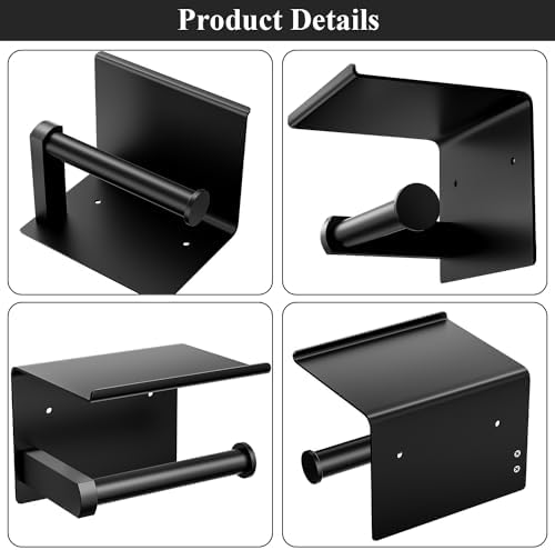 Stainless Steel Toilet Paper Holder with Phone Shelf Rustproof