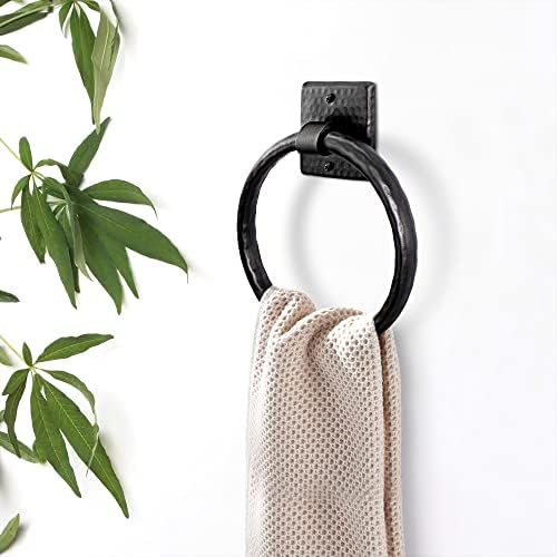 Elegant Wall-Mount Towel Holder for Rustic Style