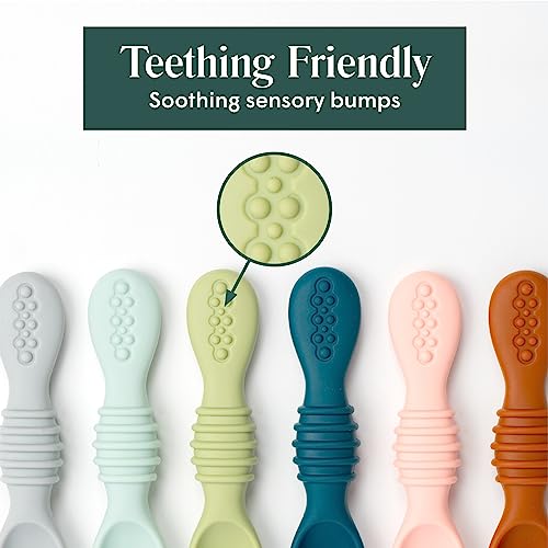 Simka Rose Silicone Baby Splitters - Safe Self-Feeding Easy to Clean dishwasherMicrowave Safe
