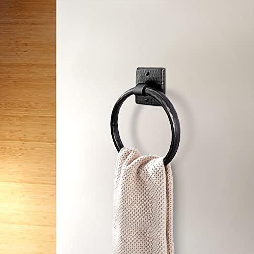 Elegant Wall-Mount Towel Holder for Rustic Style