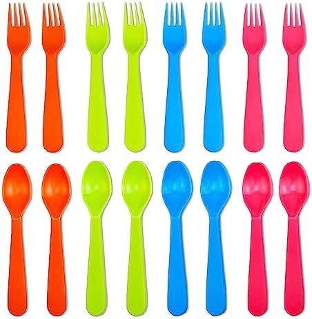 Jawbush 16 Pcs Kids Utensils Set Durable and Safe for Kids