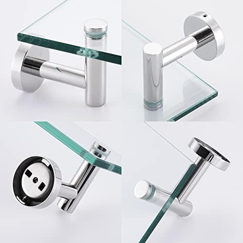 KES Floating Tempered Glass Shelf Rust-Resistant Wall-Mounted