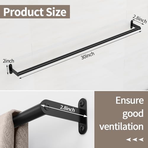 Sturdy Durable 30-Inch Stainless Steel Towel Bar