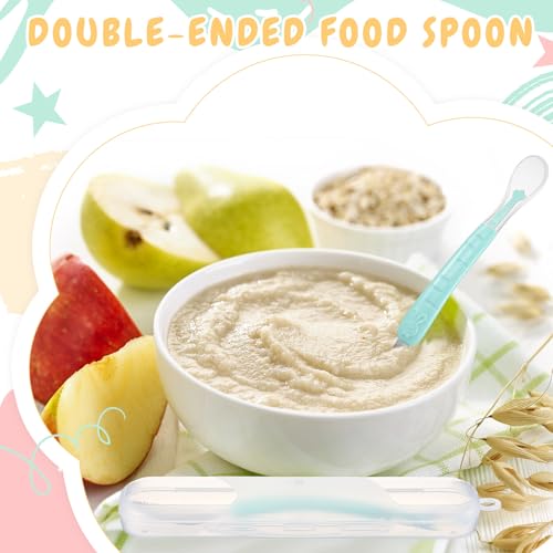 Lallisa 2 Pcs Double Head Baby Silicone Food Spoon for infants