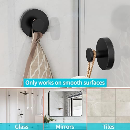 Suction Cup Hooks for Glass Surfaces - Easy Mounting Durable Design