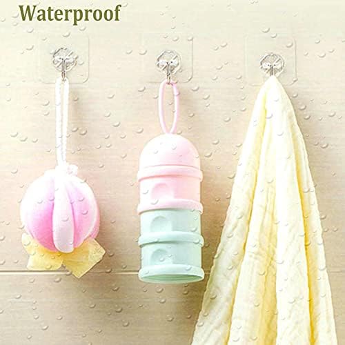 Secure Stick-On Adhesive Wall Hooks 24 Pack