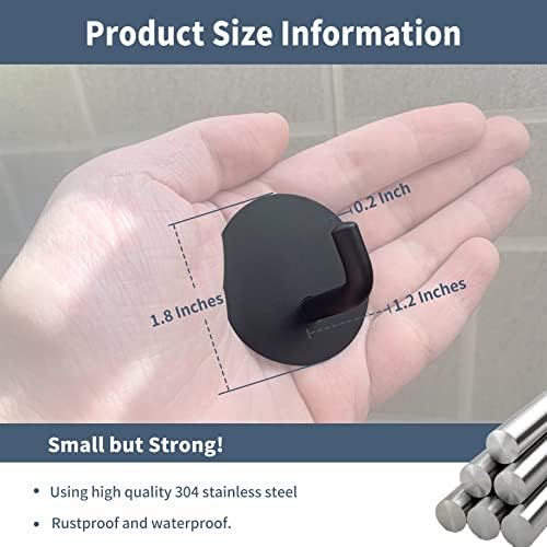 Rise Age 4-pack stainless steel bathroom hooks waterproof strong 6 lb load