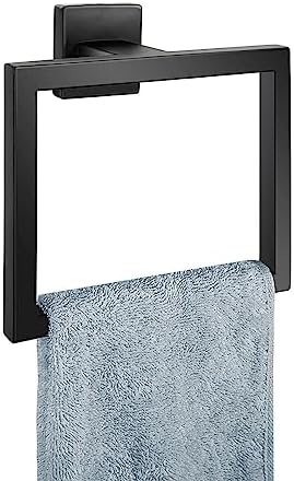 Matte Black Towel Ring Premium Bathroom Hardware