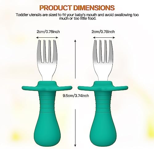 High-Quality Baby for Toddlers BPA-FreeSilverware Set with Silicone Handle