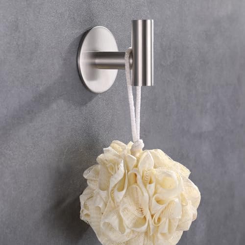 Zuvky Self Adhesive Hooks 304 Stainless Steel Heavy Duty 2 Pack Silver