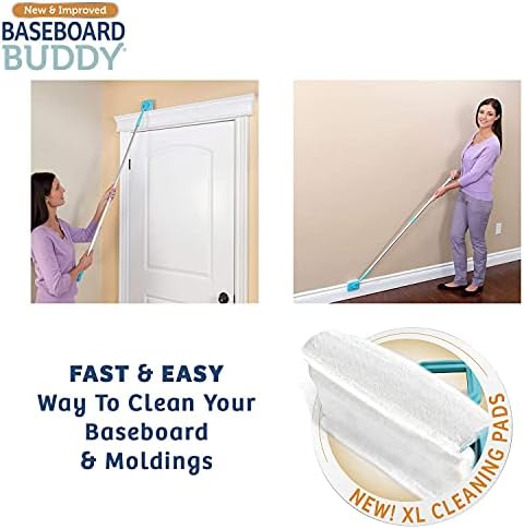 Baseboard Buddy Baseboard Molding Cleaning Tool with 3 Pads