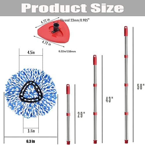 ANREKEYH Microfiber Mop Replacement Set Ocedar 2-Tank System Compatible