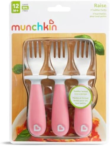 Munchkin toddler fork set 3-pack pink