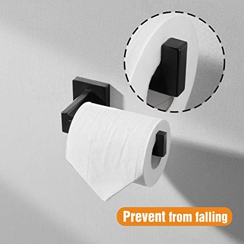 HITSLAM Matte Black Toilet Paper Holder