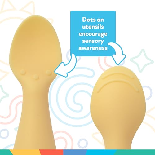 Glowing Nuby Silicone Mini Spoons safe