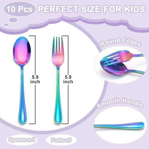 Perfect for Kids E-far Rainbow Toddler Utensils Set