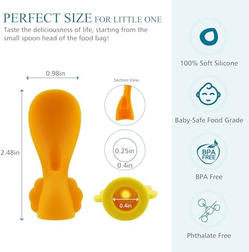 Universal Silicone Pouch Spoon 10-Pack