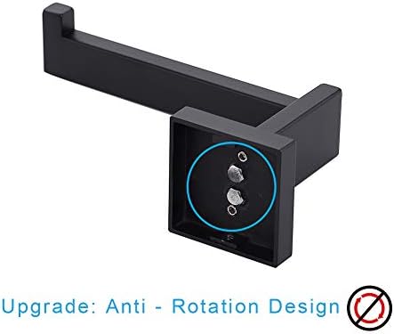 Stainless Steel Matte Black Toilet Paper Holder Rustproof Easy to Mount