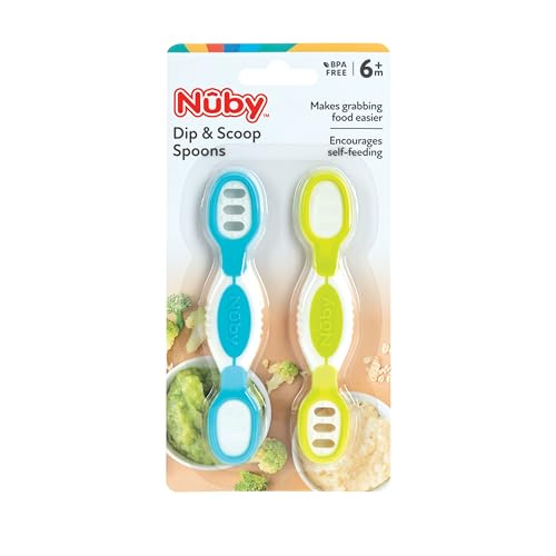 Nuby Dip Scoop Spoons - Gentle for Babies