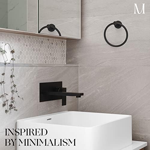Mat Black Towel Ring - Durable Bathroom Towel Holder