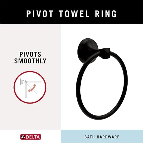Sturdy Matte Black Bath Towel Holder Ring