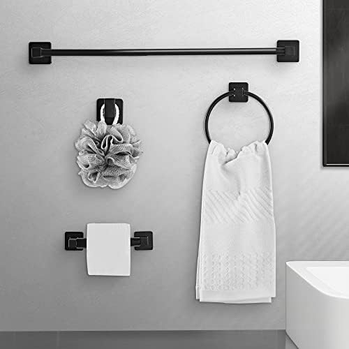 Matte Black Bathroom Hardware Set 4 Pieces