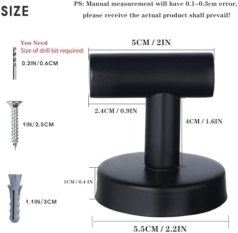 4-Piece Stainless Steel Towel Hook 25x22x22inch glossy black bathroom bedroom essential
