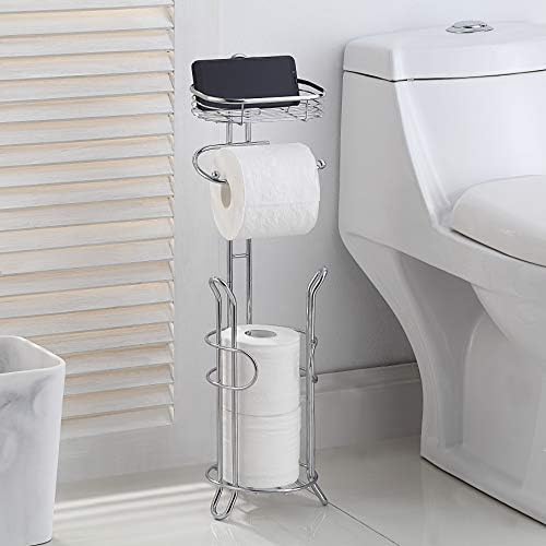 Sturdy Toilet Paper Holder with Chrome Finish