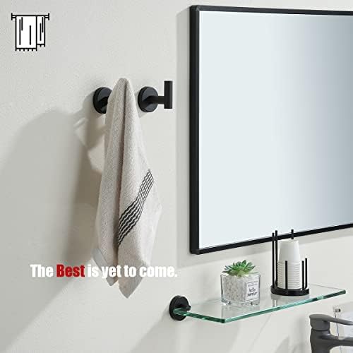 J-Q-K Black 2-Pack Bathroom Towel Hook