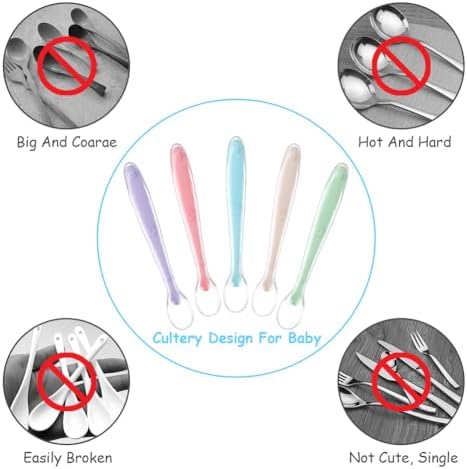 Vicloon Safe Silicone Feeding Spoons for Babies