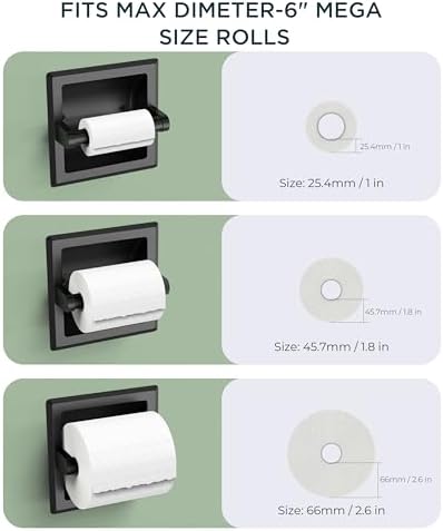 FORIOUS Recessed Toilet Paper Holder